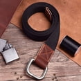 thumbnail image 3 of Eoperou Women Men Double Ring Buckle Canvas Belt Simple Casual Versatile Youth Cargo Waist Band Outdoor Sport Jeans Accessories, 3 of 8