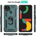 thumbnail image 2 of Phone Case for Google 5,Google Pixel 5 Case, [ Military Grade ] Shock-Absorption Bumper Cover Google Pixel 5 Anti-Scratch Case with Ring Car Mount Kickstand for Google Pixel 5 5G - Teal, 2 of 10