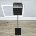 thumbnail image 4 of Black Metal Donation Box Floor Stand Lobby Foyer Tithes & Offering Suggestion Collection Ballot Box 11065+11118-BLACK-NF, 4 of 8