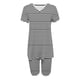thumbnail image 4 of Blusas para las Mujeres Casual Impreso Cuello en V Manga Corta Blusa Pantalones Cortos, Conjuntos de Ropa para las Mujeres, 4 of 4