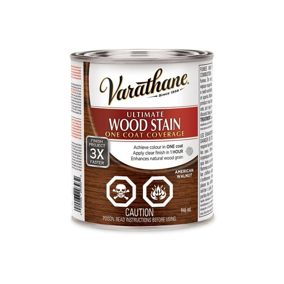 Varathane Ultimate Oil Base American Walnut Wood Stain, 946 mL