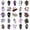 As show E, variant on 50 Halloween Ghost Graffiti Stickers Waterproof Vinyl Decals for Water Bottles Phones Laptops Journals Scrapbooks Cases