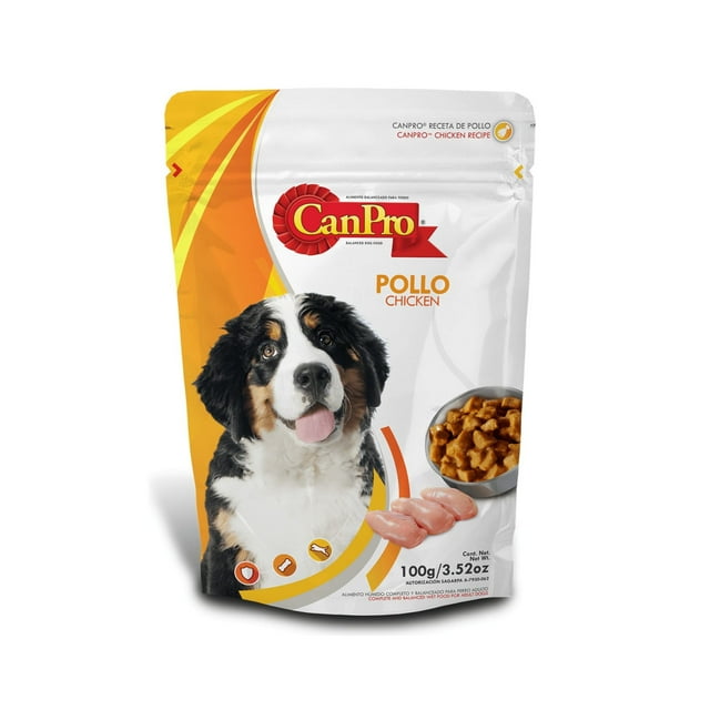 CanPro Pouch 20 Sobres Sabor Pollo 100g Alimento Húmedo Para Perro