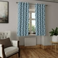 thumbnail image 2 of Ambesonne Bird Print Grommet Curtain, Retro Exotic Crane Asian, 50"x63", Dark Cadet Blue and White, 2 of 5