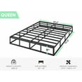 thumbnail image 3 of 9 Inch High Profile Box Spring, Sturdy Metal Frame Mattress Foundation, Easy Assembly, Quiet & Noise-Free, Queen Size, 3 of 8