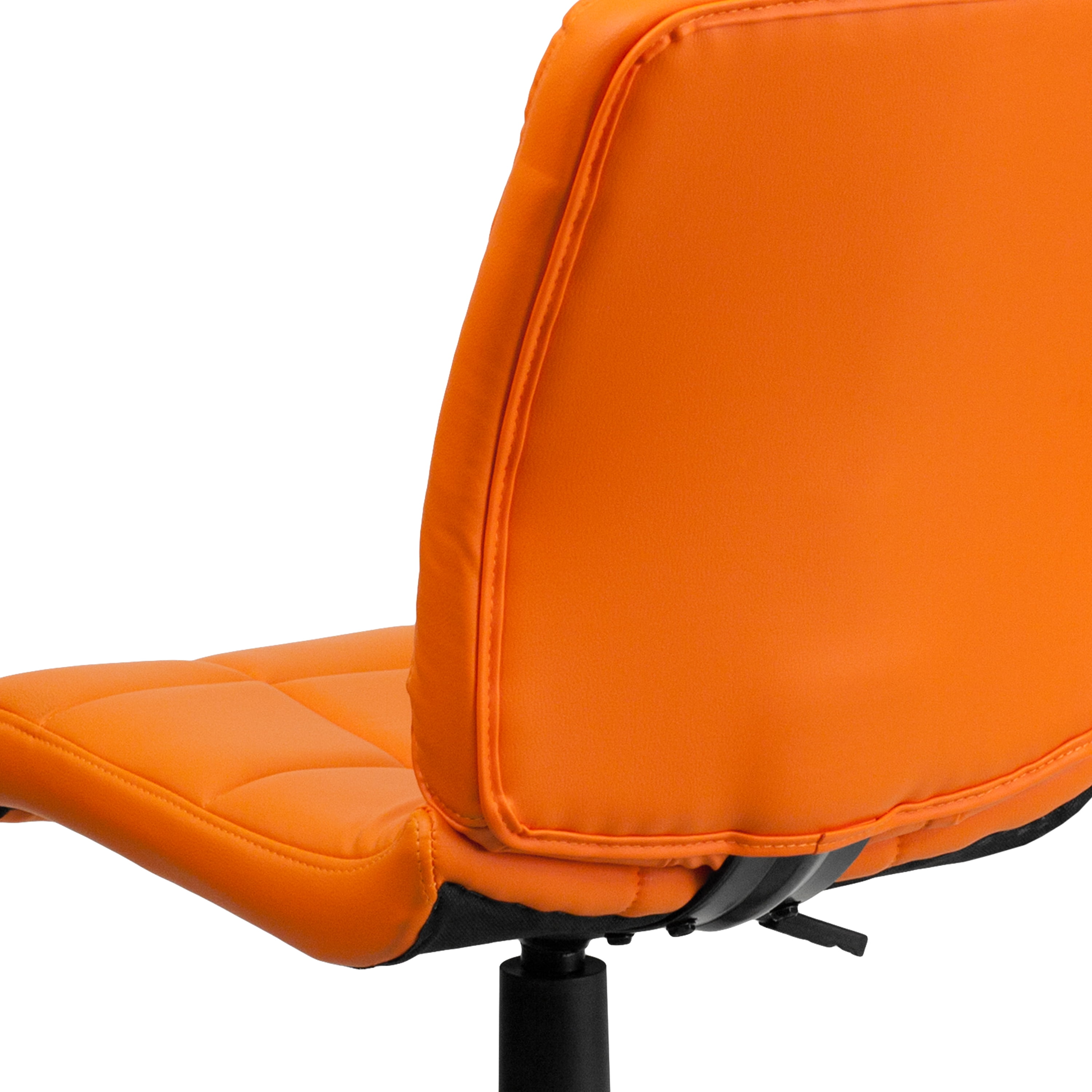 Flash Furniture Clayton Mid-Back Orange Quilted Vinyl Swivel Task Office Chair