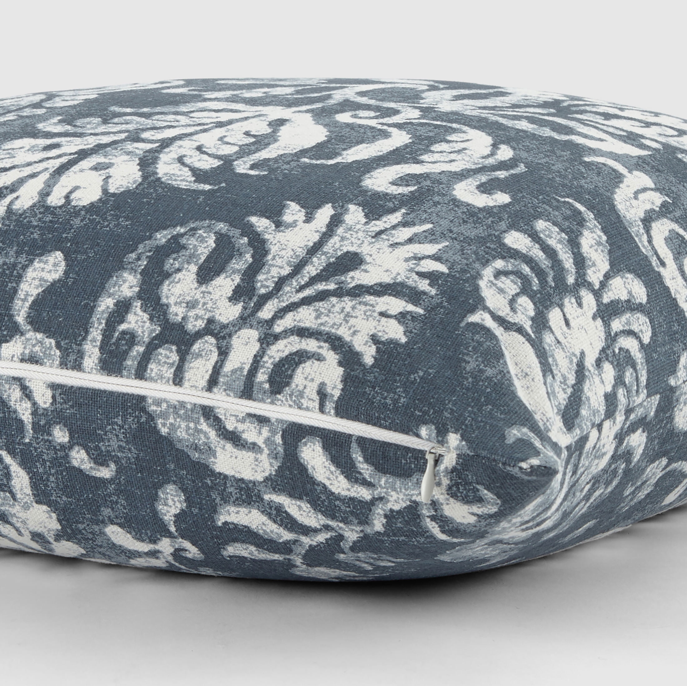 Noble Linens Elegant Cotton Decor Throw Pillow in Distressed Floral Pattern