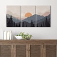 thumbnail image 3 of Wall26 Canvas Wall Art Set of 3 Blue Pastel Pine Tree Forest Mountain Landscape Nature Wilderness Prints Illustrations Decorative Multicolor Modern Home Wall Decora - Unframed 24"x36"x3, 3 of 5