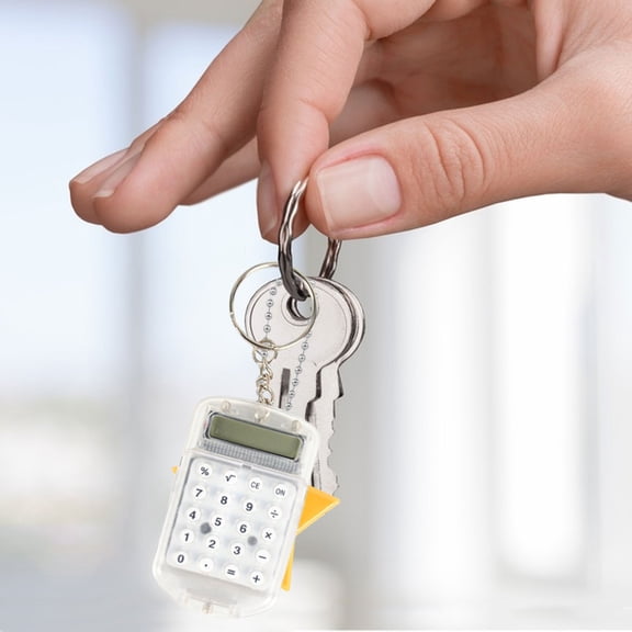 Desktop Calculator, Keychain Calculator Small Calculator Keyring Mini Calculator Office Calculator Mini Digital Calculator Calculator Key Ring Portable Electronic Calculator