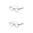 thumbnail image 4 of Minnieouse Gafas TR90 rectangulares sin receta para hombres y mujeres, gafas ligeras de estilo Vintage para la vida diaria rosa negro 2piezas, 4 of 6