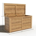 thumbnail image 2 of Curated Maison Martha Teak Outdoor Storage Cushion Box in Natural, 2 of 5