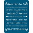 thumbnail image 2 of Best Friend Birthday Gifts for Women Unique Female Friendship Gifts for Bestie Fleece Throw Blanket 50"x60" (Seablue), 2 of 5