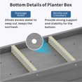 thumbnail image 5 of USYOLUR Outdoor HDPE Raised Garden Bed, 49x21x27in Weatherproof Planter Box with Legs, Raised Planter Beds for Garden, Patio, Deck, Balcony (Gray), 5 of 9