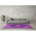 thumbnail image 3 of Ahgly Company Indoor Rectangle Medallion Purple Traditional Area Rugs, 7' x 9', 3 of 4