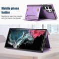 thumbnail image 3 of Feishell Crossbody Wallet Women Case for Samsung S23 Ultra, Credit Card Holder Phone Case with Strap,PU Leather Purse with Lanyard Bling Flip Cover for Samsung Galaxy S23 Ultra, Purple, 3 of 10