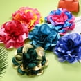 thumbnail image 4 of Broches de flores de rosa extragrande, pines de solapa de 8 pulgadas, delicados de tela de satén, broche grande de camelia, pin sobredimensionado [20 cm, azul claro], 4 of 7
