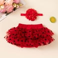 thumbnail image 6 of DHFJKG Baby Girl Clothes Infant Tutu Skirts With Built In Briefs Polka Dot Mesh Layered Mini Skirts And Headbands 2 Piece Set Stylish Skirt, 6 of 7