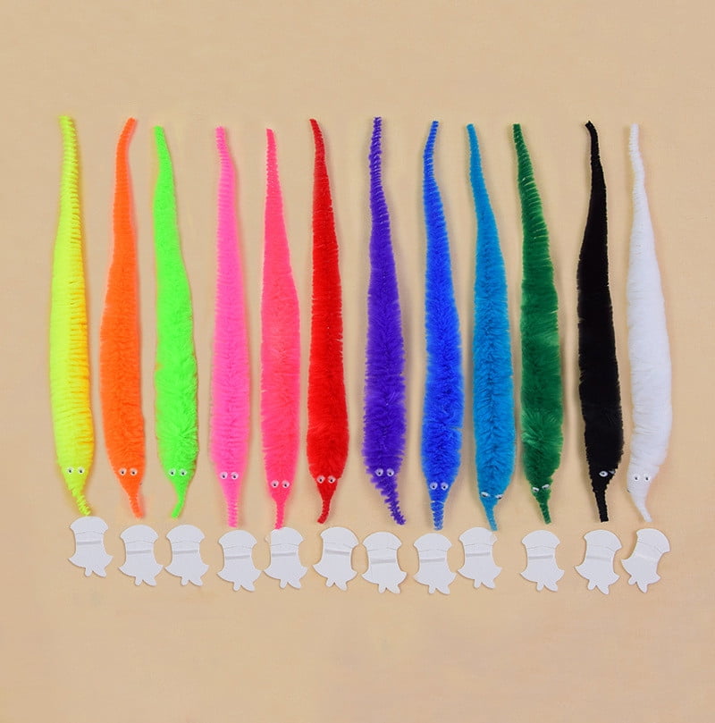 fuzzy worm with string