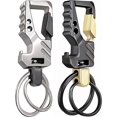 thumbnail image 1 of 2Pcs KeyChains EDC Key Rings Key Chains Bottle Opener Auto Car Keys Tactical Carabiner Keychain with Clip, 1 of 4