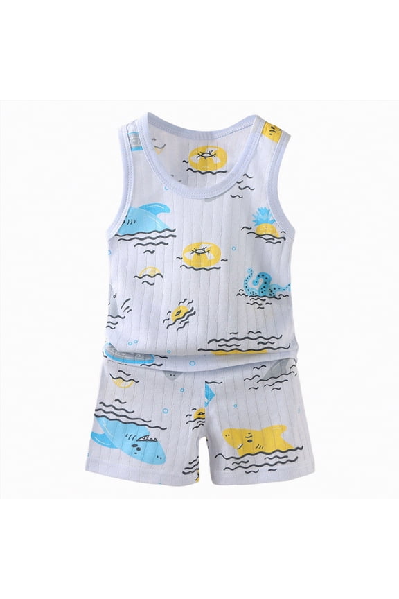 Boy Clothes Baby Boy Outfits 12-18 Months Baby Boy Clothes Short Sleeve T-Shirt Tee Tops Joggers Casual Elastic Shorts Summer Outfits Outfits & Dailywear Set 9-18 Months(,2-3 Years)