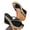 Black, variant on Women Rhinestone Bow Wedge Slide Sandals Flock Upper Woven Sole Cushioned Footbed Spring Summer Beach Shoes,Black