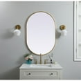 thumbnail image 2 of Metal Frame Oval Mirror 27x40 Inch in Brass, 2 of 3
