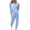 Blue, variant on Ersazi Sweatsuit For Women 2 Piece Outfits Loose Two-Piece Sets Solid Long Sleeve Tops Casual Pants Sweatsuit Khaki M