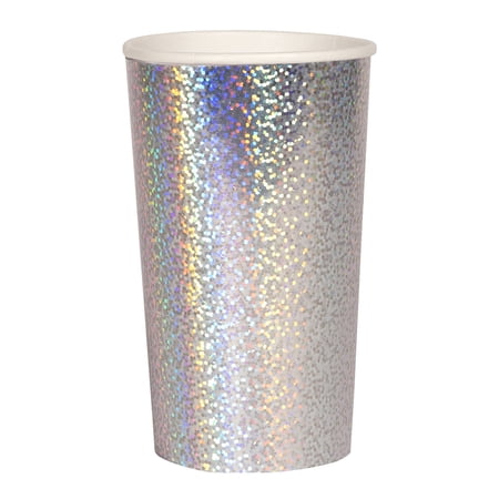 Meri Meri Silver Sparkle Highball Cups, 8ct