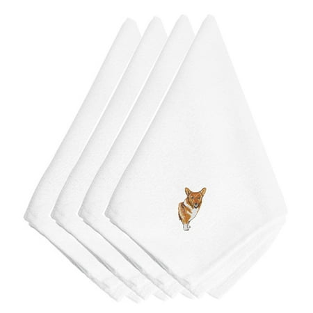 

Caroline s Treasures EMBT2398NPKE Corgi Embroidered Napkins Set of 4 20 x 20 multicolor