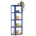 thumbnail image 2 of vidaXL 5-Layer Shelves 3 pcs Blue Steel&Engineered Wood, 2 of 5