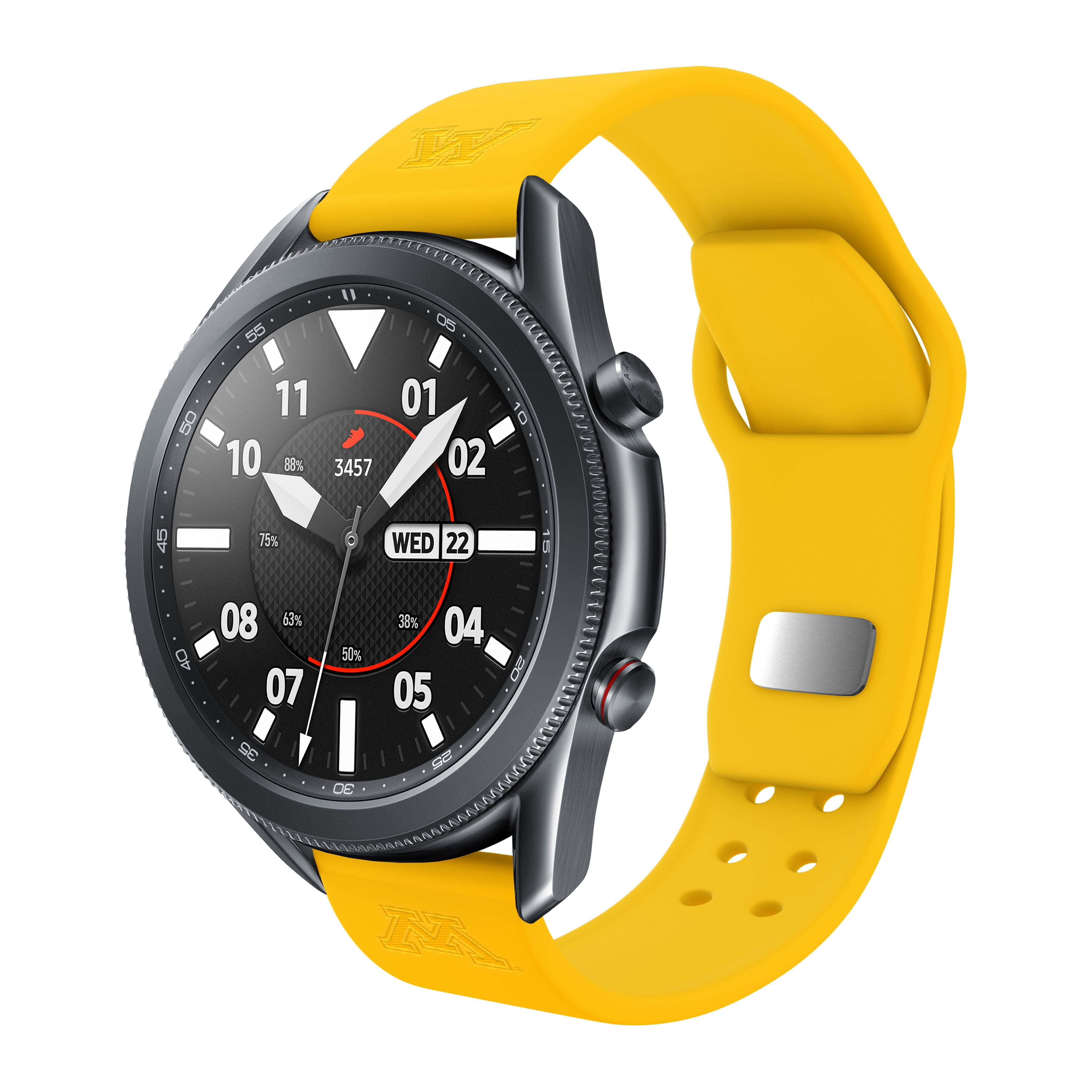 Minnesota Engraved Silicone Unisex Watch Band for Fitbit & More (20mm Yellow) by Affinity Bands