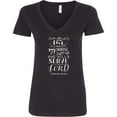 thumbnail image 3 of Inktastic We Will Serve the Lord Bible Verse Women's V-Neck T-Shirt, 3 of 5