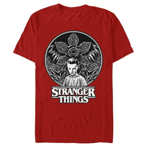 Netflix Men's Stranger Things Eleven Glowering Flower Graphic T-Shirt