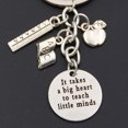 thumbnail image 4 of Limei Big Heart to Teach Little Minds Car Key Ring Holder Keychain Teachers Day Gifts, Car Keychain Accessories for Women Men, 4 of 4