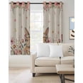 thumbnail image 2 of Easter Blackout Curtains for Bedroom Living Room Darkening Curtains 54 Inch Long Rustic Spring Rabbit Eggs Botanical Florals Herbs Short Curtain for Small Window Treatment Grommet Drapes 52"x54"x2, 2 of 9