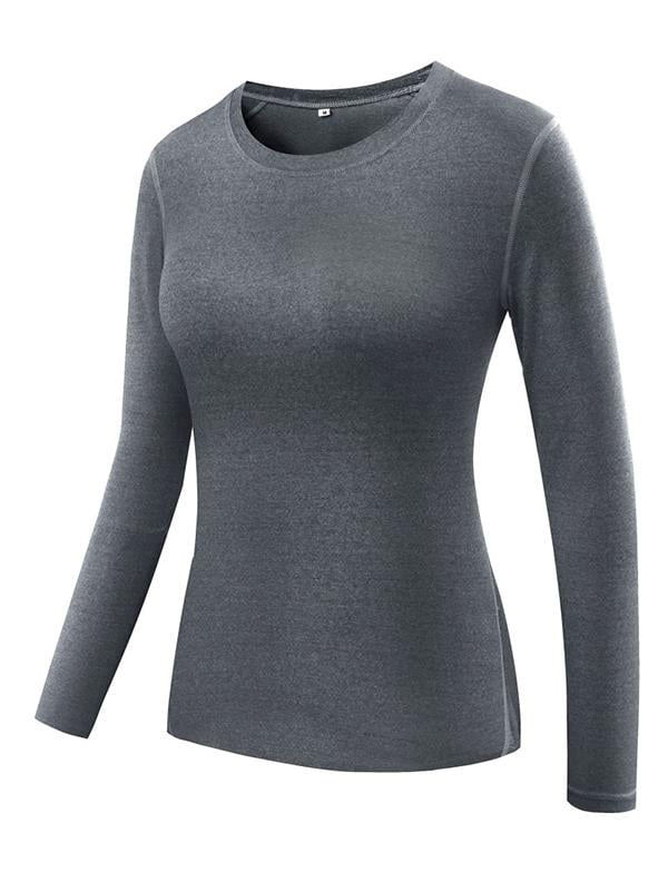 Uccdo Women's Compression Shirt Dry Fit Long Sleeve Workout Tops