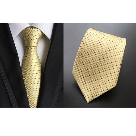 Men Grids Stripe Geometric Polka Dot Tie 8CM Wide Wedding Party Formal Necktie