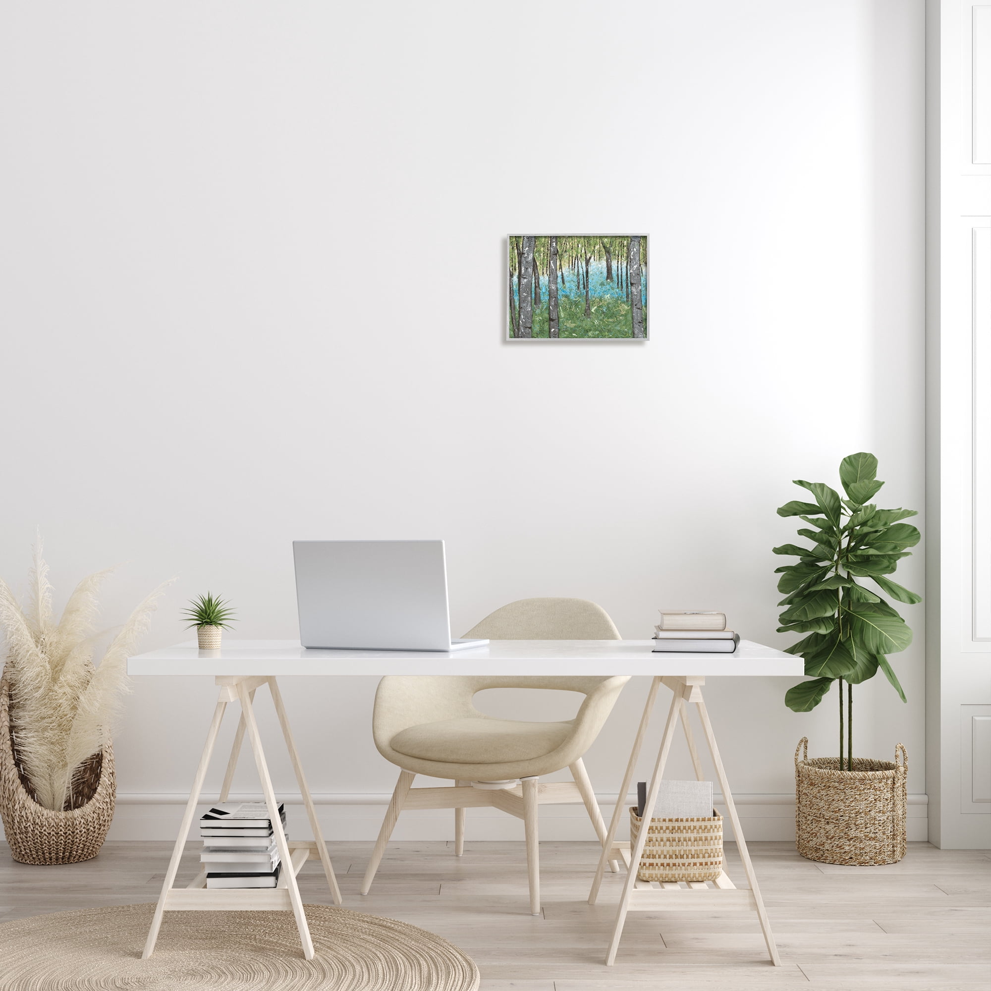 Stupell Industries Mystic Tree Forest Blue Hazy Waters Charming Rustic, 11 x 14, Designed by Jade Reynolds