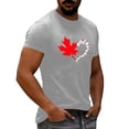 thumbnail image 5 of Vmvidoty Men Casual Round Neck Printing Pullover Fitness Sports Shorts Sleeves T Shirt Blouse Independence Day Gray 3XL, 5 of 7