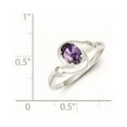 thumbnail image 3 of Auriga 925 Sterling Silver Purple Oval Cubic Zirconia Solitaire Engagement Ring Size 8 for Women, 3 of 6