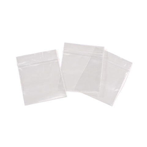 Clear Reclosable Zipper Bags 2 Mil 5 Inch x 5 Inch Self Seal Polybag 1000 Count 