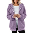 thumbnail image 2 of yillto Womens Sherpa Jacket Fleece Fuzzy Zip up Hoodie Plus Size Jackets Warm Outwear Soft Sweatshirts with Pockets, 2 of 6