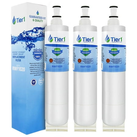 

Tier1 4396508 Refrigerator Water Filter 3-pk | Replacement for Whirlpool 4396508 4396510 4392857 NLC240V Kenmore 46-9010 Filter 5 EDR5RXD1 Fridge Filter