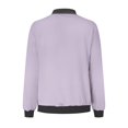 thumbnail image 5 of Women's Bomber Jacket Casual Coat Zip Up Spring Fall Clothes with Pockets, 5 of 5