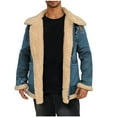 thumbnail image 1 of Manteau Veste Décontracté d'Hiver pour Homme à Manches Longues avec Fermeture Éclair et Col Rabattu, Style Patchwork, 1 of 6