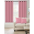 thumbnail image 2 of Fsddascl Pink Blackout Curtains for Bedroom/Living Room, Thermal Insulated Kitchen Curtains, Pure Pink Grommet Darkening Window Treatment Drapes 42"x45"x2, 2 of 8