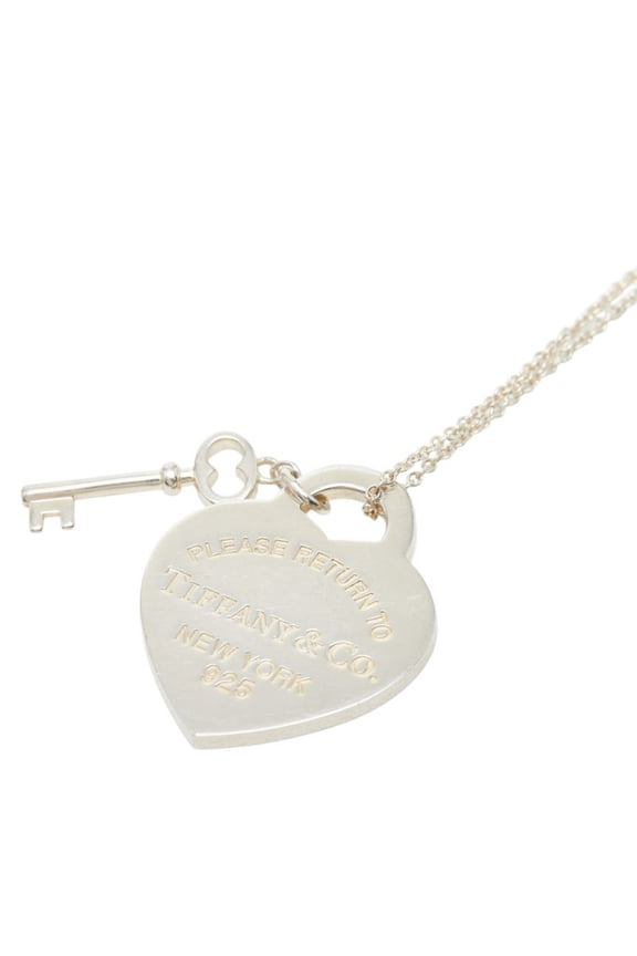 Pre-Owned Tiffany & Co. Return to Heart Tag Key Pendant Necklace 60014063 SV925 Silver Women's...