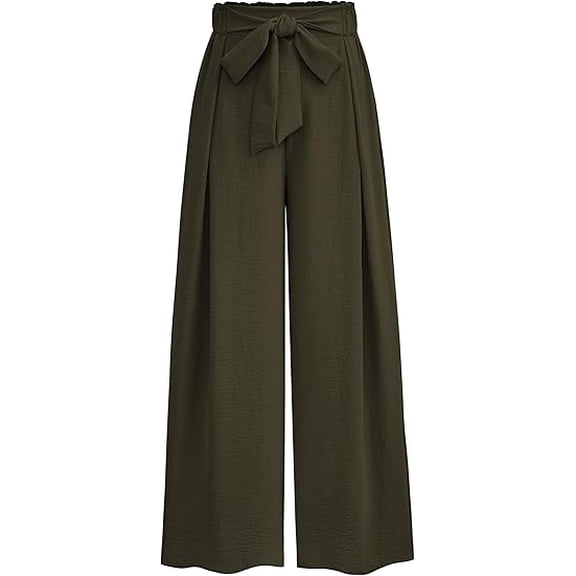 PRETTYGARDEN Women's Wide Leg Work Pants Business Casual High Waisted Loose Palazzo Trouser Summer Clothes