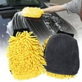 thumbnail image 2 of Dusknt Yellow Car Cleaning Gloves, Cleaning Brush,Car Cleaning Hand 2Pcs Car Wash Kit Microfiber Clean Tire Wheel Brush Sponge Car Interior Cleaning Brush Car Care Detailing Set Guy Gifts, 2 of 9