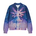 thumbnail image 4 of DISNIMO Axolotl Printed Jackets for Women Casual Sweatshirts Zip Up Outwear Long Sleeve Sweatshirts for Fall Winter, 4XL, 4 of 7